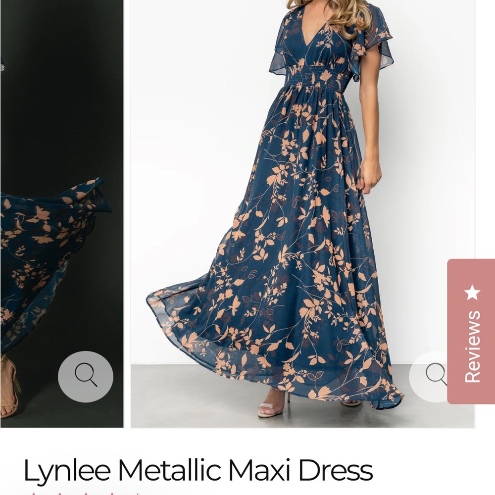 Navy Floral Maxi Dress